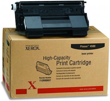 Xerox 113R00657 Phaser 4500 Tonerkartusche hohe Kapazität 18.000 Seiten, schwarz